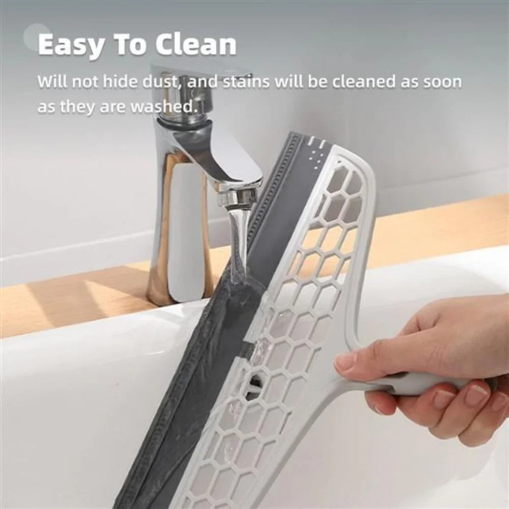 2 Pack - 2-In-1 Adjustable Magic Broom Pet Hair Remover W/ Mini Squeegee